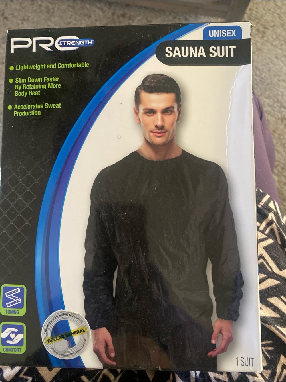 PR Strength Unisex Black Sauna Suit - Lightweight